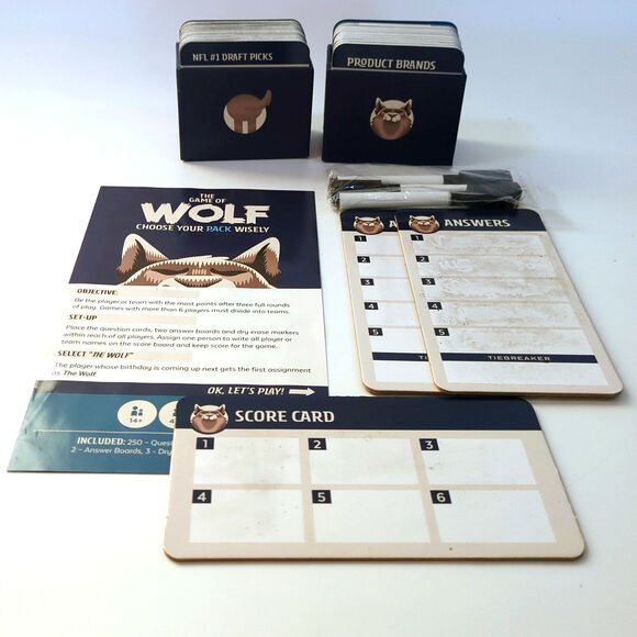 Wolf Choose Your Pack Wisely Board Game Gray Matter Games Complete 14+ - Picture 3 of 3